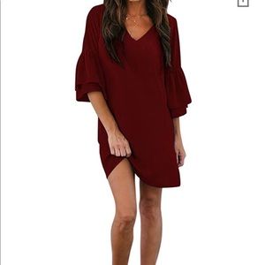 BRAND NEW red wine dress